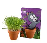 radis et capucine - herbe à chat - carte avec pot G