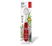 RADIUS Brosse à dents de voyage rouge, sans BPA et acceptée par l'ADA, conçue pour améliorer la santé des gencives et réduire le risque de maladie des gencives