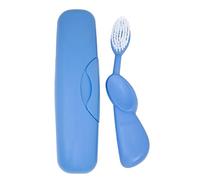 RADIUS Brosse à dents originale Big Brush, sans BPA, acceptée ADA - Main droite - Brosse à dents pervenche avec étui pervenche