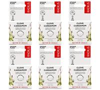 RADIUS Clove Cardamome Lot de 6 fils dentaires végétaliens et non toxiques pour soins bucco-dentaires conçus pour aider à lutter contre la plaque dentaire claire