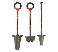 Radius Garden 37711 Ensemble de Bêche à Transplanter, Coupe-Pelouse avec Coupe-Racines, Rouge