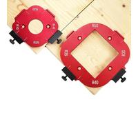 Radius Jig Lot de 2 gabarits de fraisage pour défonceuse Rayon Jig 8 en 1 R10/R15/R20/R25/R30/R35/R40/R50 Modèles de routage radius pour le travail du bois DIY