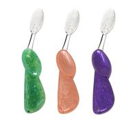 RADIUS Lot de 3 grandes brosses à dents droitières de couleurs assorties | Sans BPA et accepté ADA | Conçu pour améliorer la santé des gencives et réduire le risque de maladie des gencives