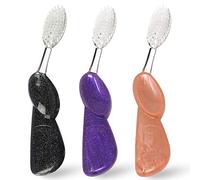 RADIUS Lot de 3 grandes brosses à dents droitières de couleurs assorties | Sans BPA et accepté ADA | Conçu pour améliorer la santé des gencives et réduire le risque de maladie des gencives