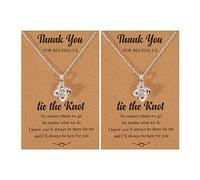 RadiVibe Lot de 2/3/4/6 colliers de demoiselle d'honneur pour femme - Collier à nouer - Cadeau de mariage - Cadeau de demande en mariage, Métal, Pas de gemme