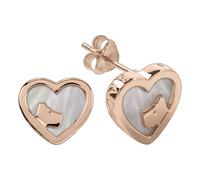 Radley Boucles d’oreilles coeur en nacre en or rose pour dames RYJ1066