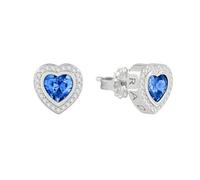 Radley Boucles d'oreilles à tige en argent sterling avec cœur bleu