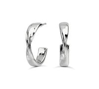 Radley Boucles d'oreilles créoles plaquées argent effet marteau