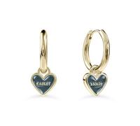 Radley Boucles d'oreilles pendantes en forme de cœur plaqué or 18 carats Bleu