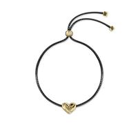 RADLEY Bracelet d'amitié cordon noir avec breloque cœur plaqué or 18 carats