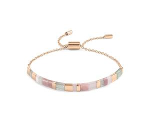 RADLEY Bracelet d'amitié en laiton et or rose 18 carats avec pierres semi-précieuses - Taille unique
