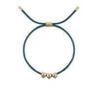 RADLEY Bracelet d'amitié plaqué or 18 carats avec cordon coloré en forme de cœur Bleu sarcelle