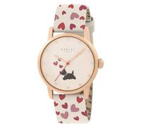 RADLEY Bracelet en cuir plaqué or rose avec cœur imprimé RY21746A, Blanc, Minimaliste