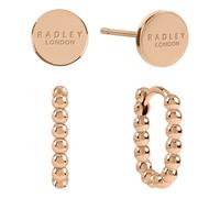 Radley dames Huggie plaqué or rose boucles d’oreilles Twin Pack RYJ1458S