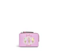 RADLEY London Feeling Sweet - Petit porte-cartes de crédit pour femme, étui fin en cuir avec fermeture éclair et poche pour pièces de monnaie, rose