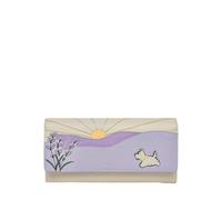RADLEY London Lavender Fields Grand portefeuille à rabat en cuir lisse Lavande et crème, lavande, L, Classique