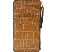 RADLEY London Portefeuille en cuir synthétique avec fermeture éclair sur le dessus pour pièces de monnaie et cartes Motif Liverpool Street Marron clair