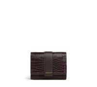 RADLEY London Sloane Mews - Portefeuille à rabat en cuir synthétique crocodile pour femme - Taille M, marron foncé