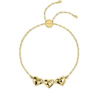 Radley Radley 18ct Gold Plated Triple Hammered Heart Charm Bracelet