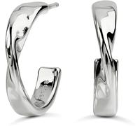 Radley Radley Silver Plated Hammer Effect Hoop Earrings