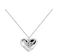 Radley Radley Silver Tone Hammered Heart Necklace