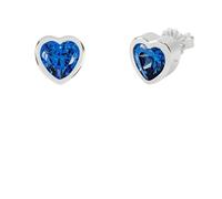 Radley Radley Sterling Silver Ladies Love Stone Heart Stud Earrings