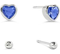 Radley Radley Sterling Silver Twinpack Saphire Heart and Ball Stud Earrings