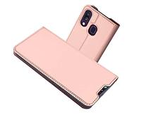 Radoo Coque Compatible avec Samsung Galaxy A40, Ultra Mince en Cuir PU Housse à Rabat Portefeuille Coque [Antichoc TPU] [Fente pour Carte] [Fermoir Magnétique] pour Samsung Galaxy A40 (Or Rose)