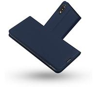 Radoo Coque Galaxy M10, Ultra Mince en Cuir PU Premium Housse à Rabat Portefeuille Coque Étui de Protection Bumper Folio à Clapet pour Samsung Galaxy M10 (Bleu)
