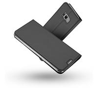 RADOO Coque Galaxy S8 Plus,Ultra Mince en Cuir PU Premium Housse à Rabat Portefeuille Coque Étui de Protection Bumper Folio à Clapet avec [Fente pour Carte] pour Samsung Galaxy S8 Plus (Gris-Noir)