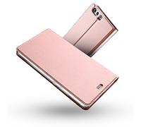 RADOO Coque Huawei P10,Ultra Mince en Cuir PU Premium Housse à Rabat Portefeuille Coque Étui de Protection Bumper Folio à Clapet avec [Fente pour Carte] [Fermoir Magnétique] pour Huawei P10 (Rose)