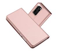 RADOO Coque Huawei P40, Ultra Mince en Cuir PU Premium Housse à Rabat Portefeuille Coque [Antichoc TPU] [Fente pour Carte] [Fermoir Magnétique] pour Huawei P40 (Or Rose)