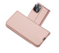 Radoo Coque iPhone 13, Ultra Mince en Cuir PU Premium Housse à Rabat Portefeuille Coque [Antichoc TPU] [Fente pour Carte] [Fermoir Magnétique] pour iPhone 13 (6,1 Pouces) (Rose)