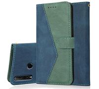 Radoo Coque pour Huawei P Smart Plus 2019 / Honor 20i / Honor 10i, Housse Étui en PU Cuir Portefeuille Étui à Rabat Clapet Protection Magnétique Flip Cover Wallet Case avec Carte Fentes(Bleu Vert)