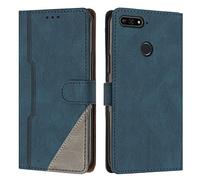 Radoo Coque pour Huawei Y6 2018/Honor 7A/Y6 Prime 2018, Housse Etui Portefeuille Cuir Multifonction, Fermeture Magnétique à Clapet Anti-Choc Flip Case Compatible avec Huawei Y6 2018/Honor 7A (Bleu)