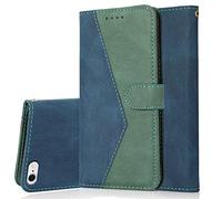 Radoo Coque pour iPhone SE 2020/iPhone 8/iPhone 7 (4,7 Pouces), Housse Étui en PU Cuir Portefeuille Étui à Rabat Clapet Protection Magnétique Flip Cover Wallet Case avec Carte Fentes (Bleu Vert)