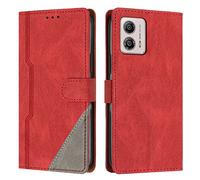 Radoo Coque pour Motorola Moto G73, Housse Etui Portefeuille Cuir Multifonction, Fermeture Magnétique à Clapet Anti-Choc [Fonction Support] Flip Case Compatible avec Motorola Moto G73 (Rouge)