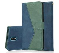 Radoo Coque pour Nokia 1.3, Housse Étui en PU Cuir Portefeuille Antichoc Étui à Rabat Clapet Protection Magnétique Flip Cover Wallet Case avec Carte Fentes, Fonction Stand (Bleu Vert)