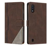 Radoo Coque pour Samsung Galaxy A10 / M10, Housse Etui Portefeuille Cuir Multifonction, Fermeture Magnétique à Clapet Anti-Choc [Fonction Support] Flip Case Compatible avec Samsung A10/M10 (Marron)