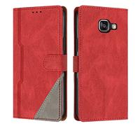 Radoo Coque pour Samsung Galaxy A3 2016/A310, Housse Etui Portefeuille Cuir Multifonction, Fermeture Magnétique à Clapet Anti-Choc Flip Case Compatible avec Samsung Galaxy A3 2016/A310 (Rouge)
