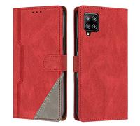 Radoo Coque pour Samsung Galaxy A42 5G / M42 5G, Housse Etui Portefeuille Cuir Multifonction, Fermeture Magnétique à Clapet [Fonction Support] Flip Case Compatible avec Samsung A42 5G (Rouge)