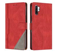 Radoo Coque pour Samsung Galaxy Note 10 Plus/Note 10+, Housse Etui Portefeuille Cuir Multifonction, Fermeture Magnétique à Clapet [Fonction Support] Flip Compatible avec Samsung Note 10 Plus (Rouge)