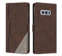 Radoo Coque pour Samsung Galaxy S10E, Housse Etui Portefeuille Cuir Multifonction, Fermeture Magnétique à Clapet Anti-Choc [Fonction Support] Flip Case Compatible avec Samsung Galaxy S10E (Marron)