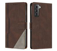 Radoo Coque pour Samsung Galaxy S22, Housse Etui Portefeuille Cuir Multifonction, Fermeture Magnétique à Clapet Anti-Choc [Fonction Support] Flip Case Compatible avec Samsung Galaxy S22 (Marron)