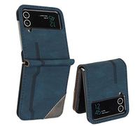 Radoo Coque pour Samsung Galaxy Z Flip 4, Housse Etui Cuir Multifonction, Fermeture Magnétique à Clapet Anti-Choc [Fonction Support] Flip Case Compatible avec Samsung Galaxy Z Flip 4 (Bleu)