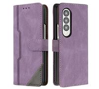 Radoo Coque pour Samsung Galaxy Z Fold 3, Housse Etui Portefeuille Cuir Multifonction, Fermeture Magnétique à Clapet Anti-Choc [Fonction Support] Flip Case Compatible avec Samsung Z Fold 3 (Pourpre)