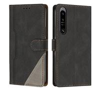 Radoo Coque pour Sony Xperia 1 IV, Housse Etui Portefeuille Cuir Multifonction, Fermeture Magnétique à Clapet Anti-Choc [Fonction Support] Flip Case Compatible avec Sony Xperia 1 IV (Noir)