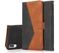 Radoo Coque pour Sony Xperia L3, Housse Étui en PU Cuir Portefeuille Antichoc Étui à Rabat Clapet Protection Magnétique Flip Cover Wallet Case avec Carte Fentes, Fonction Stand (Noir Marron)