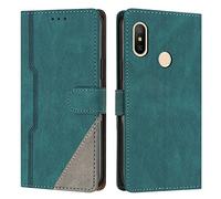 Radoo Coque pour Xiaomi Mi 6X / Mi A2, Housse Etui Portefeuille Cuir Multifonction, Fermeture Magnétique à Clapet Anti-Choc [Fonction Support] Flip Case Compatible avec Xiaomi Mi 6X / Mi A2 (Vert)