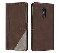 Radoo Coque pour Xiaomi Redmi 5 Plus, Housse Etui Portefeuille Cuir Multifonction, Fermeture Magnétique à Clapet Anti-Choc [Fonction Support] Flip Case Compatible avec Xiaomi Redmi 5 Plus (Marron)